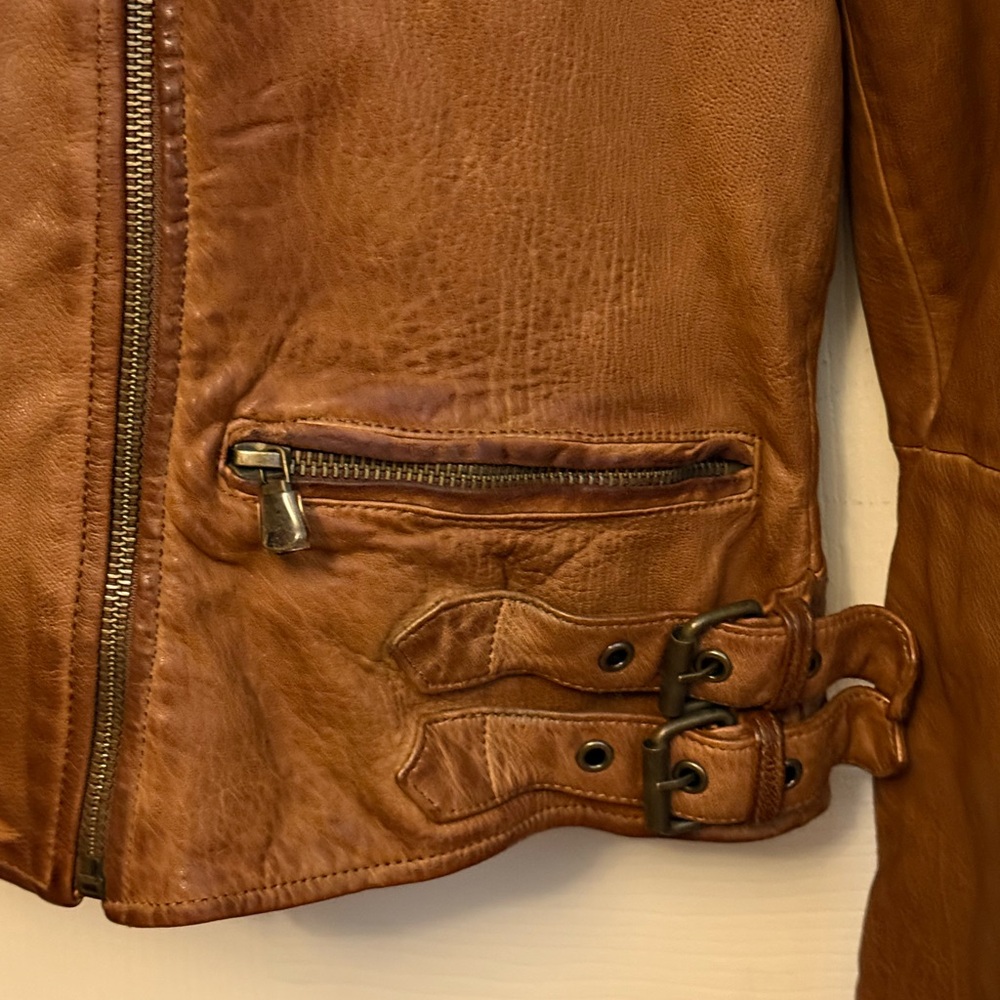 Ralph Lauren Tan Leather Jacket - Picture 6 of 10